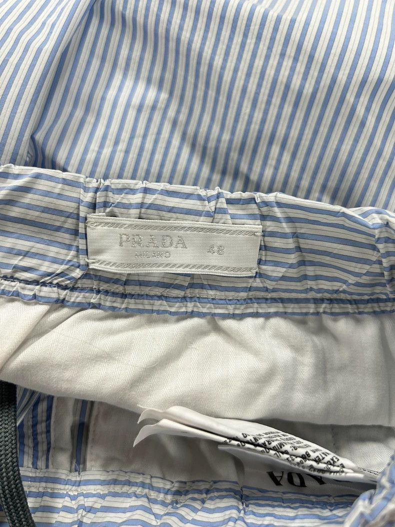 Prada Prada Blue and white striped trousers 2501-Nextarrow Size US 32 / EU 48 - 7 Thumbnail