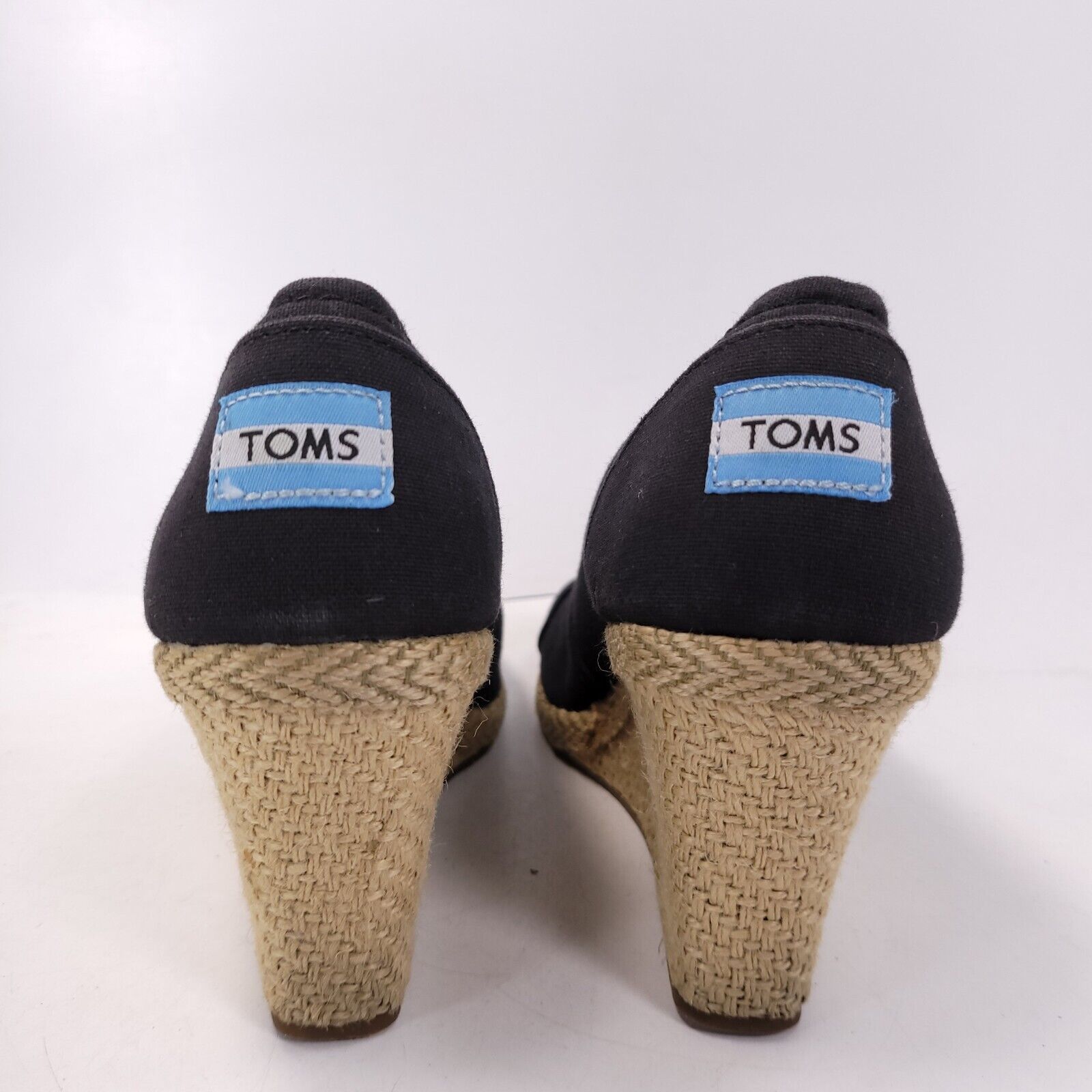 Toms Toms Casual Wedge Heel Sandal Womens Size 8.5 Black Beige Size US 8.5 / IT 38.5 - 3 Thumbnail