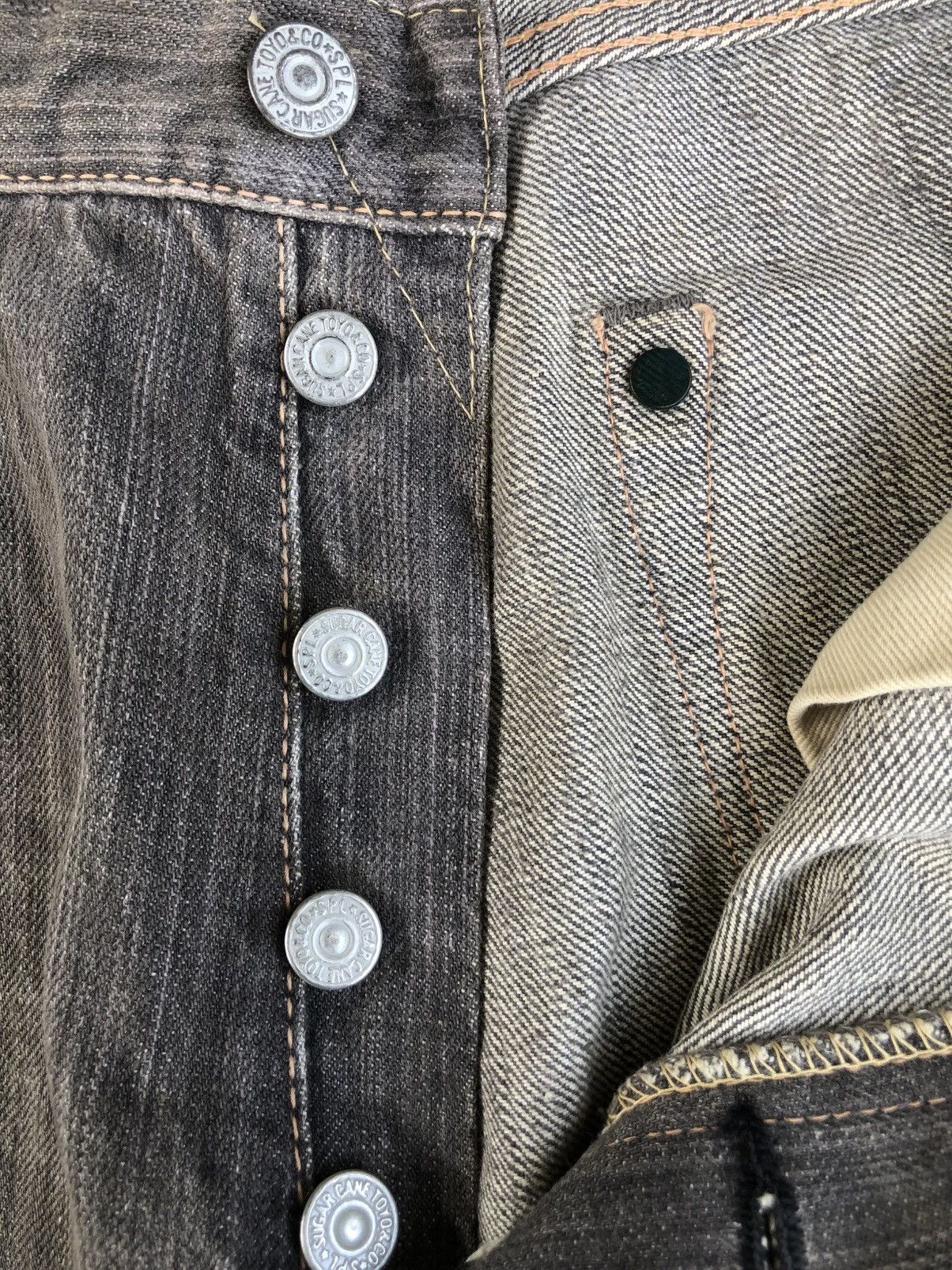 Sugar Cane Vintage Sugarcane Selvedge Denim Distressed Denim Size US 33 - 20 Thumbnail