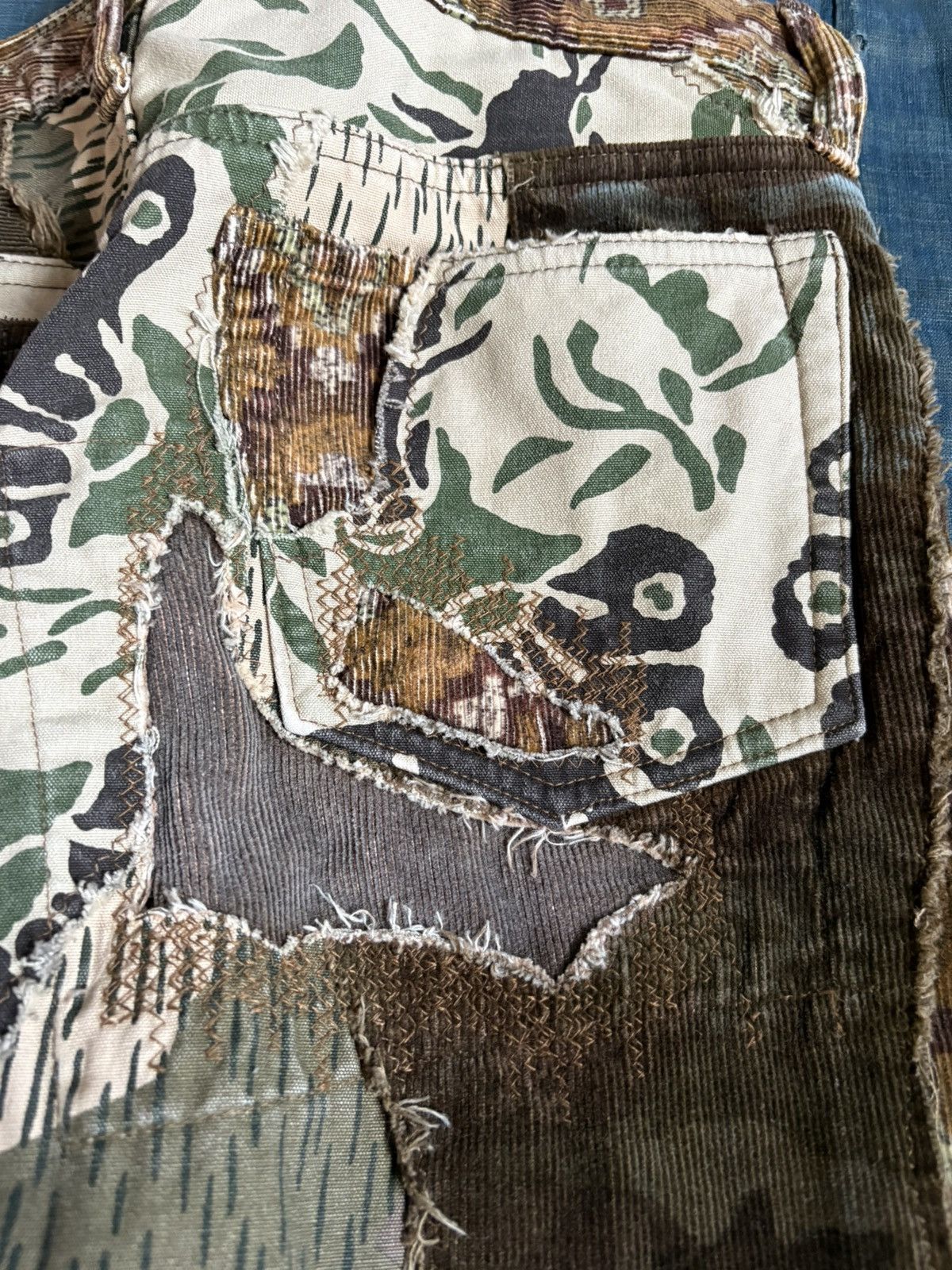 Kapital Kountry KOUNTRY Repair Mixed Pattern Corduroy Patchwork Jeans Size US 30 / EU 46 - 10 Thumbnail
