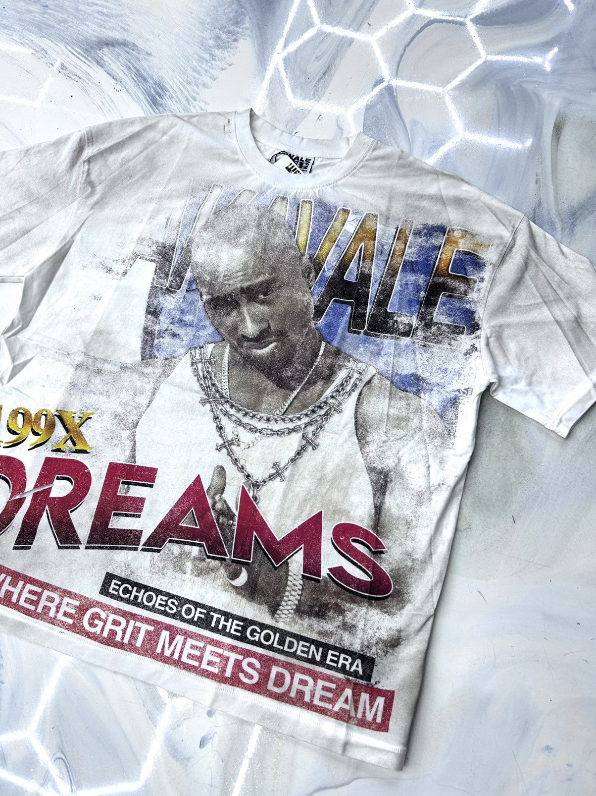 Vale Vale Tupac Makavale Tee White Red Blue Size S Size US S / EU 44-46 / 1 - 5 Thumbnail