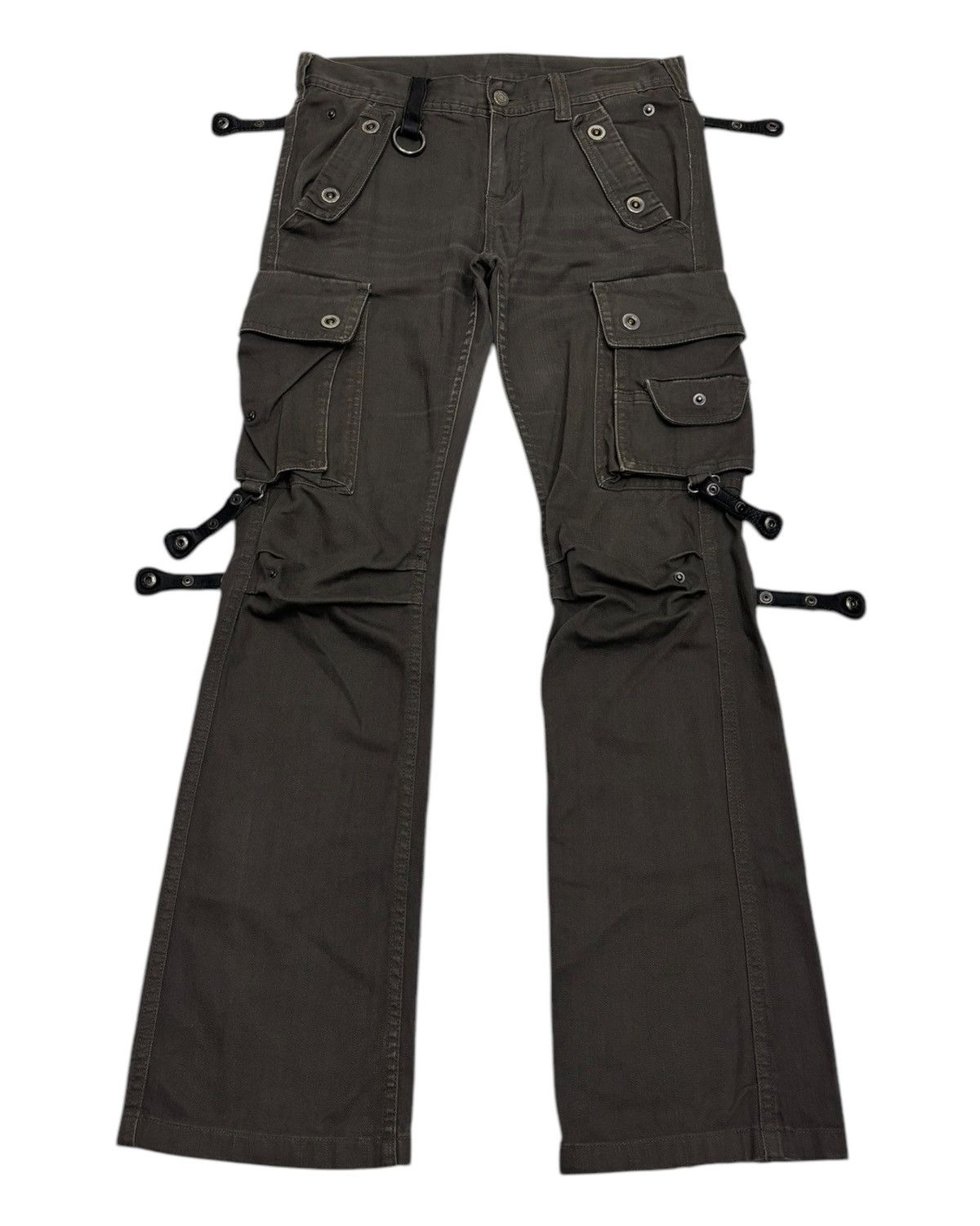 Tornado Mart TORNADO MART STRAPS CARGO FLARE PANTS Size 30" / US 8 / IT 44 - 4 Thumbnail