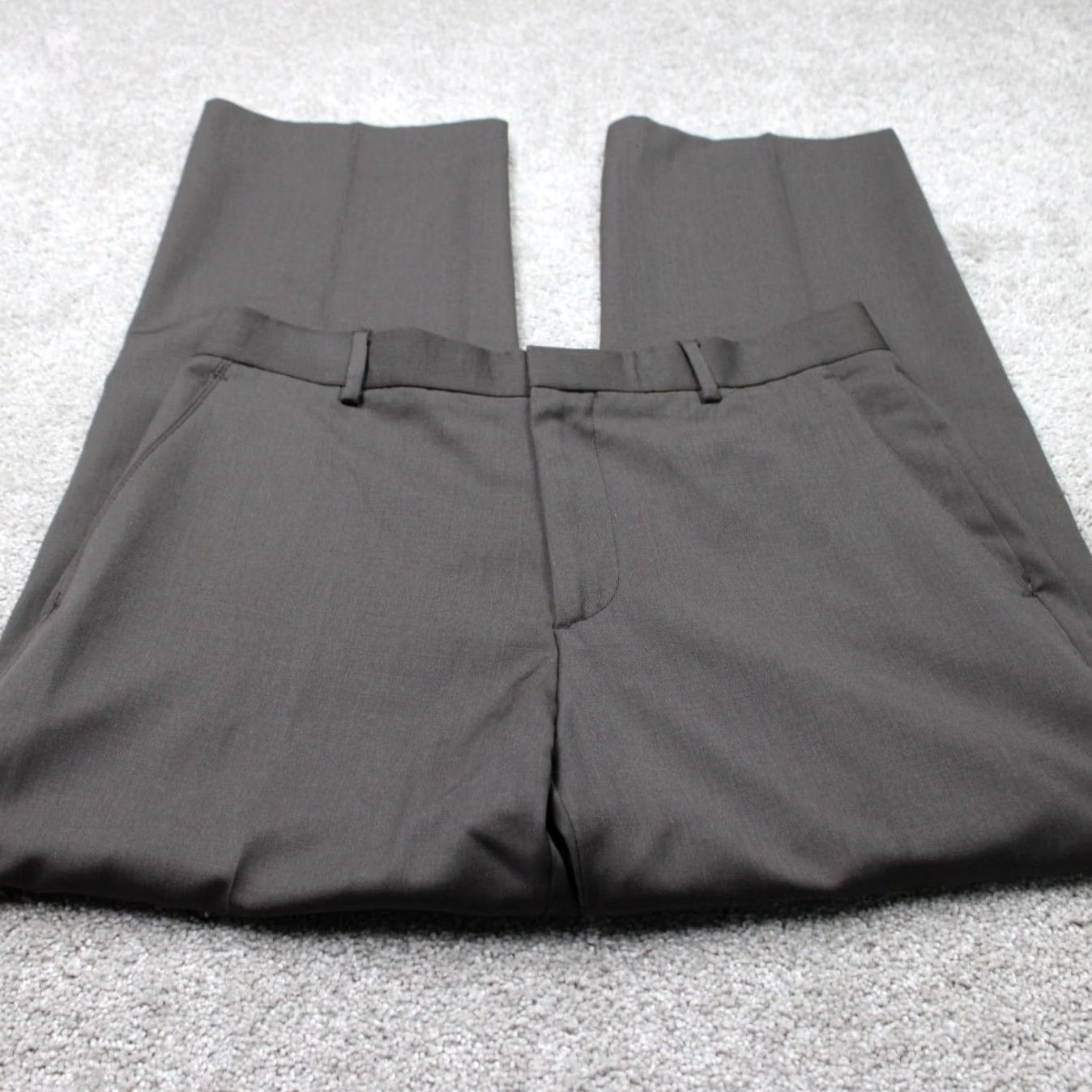 Banana Republic Banana Republic Pants Mens 35x30 Brown Wool Flat Front Straight Dress Pants Size US 35 - 2 Thumbnail