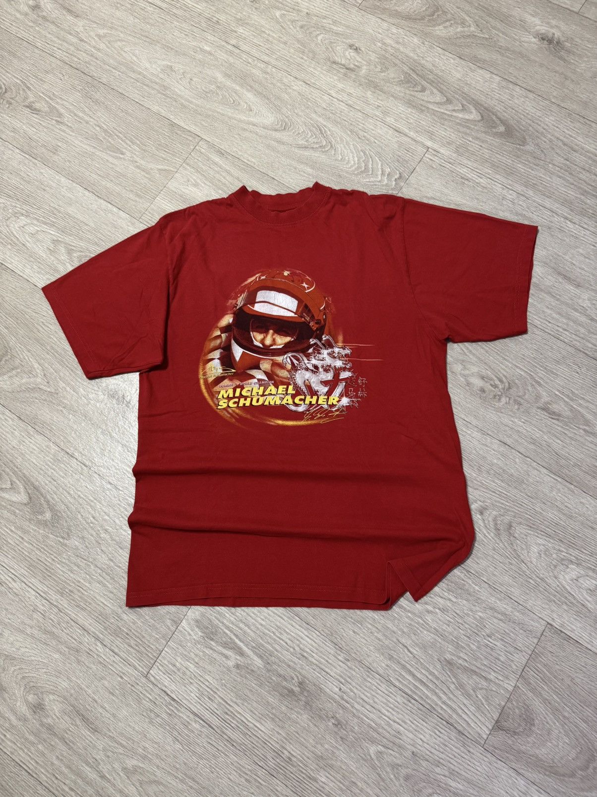 Ferrari 🔷Vintage Michael Schumacher Ferrari Formula F1 T-shirt 90s🔷 Size US M / EU 48-50 / 2 - 1 Thumbnail