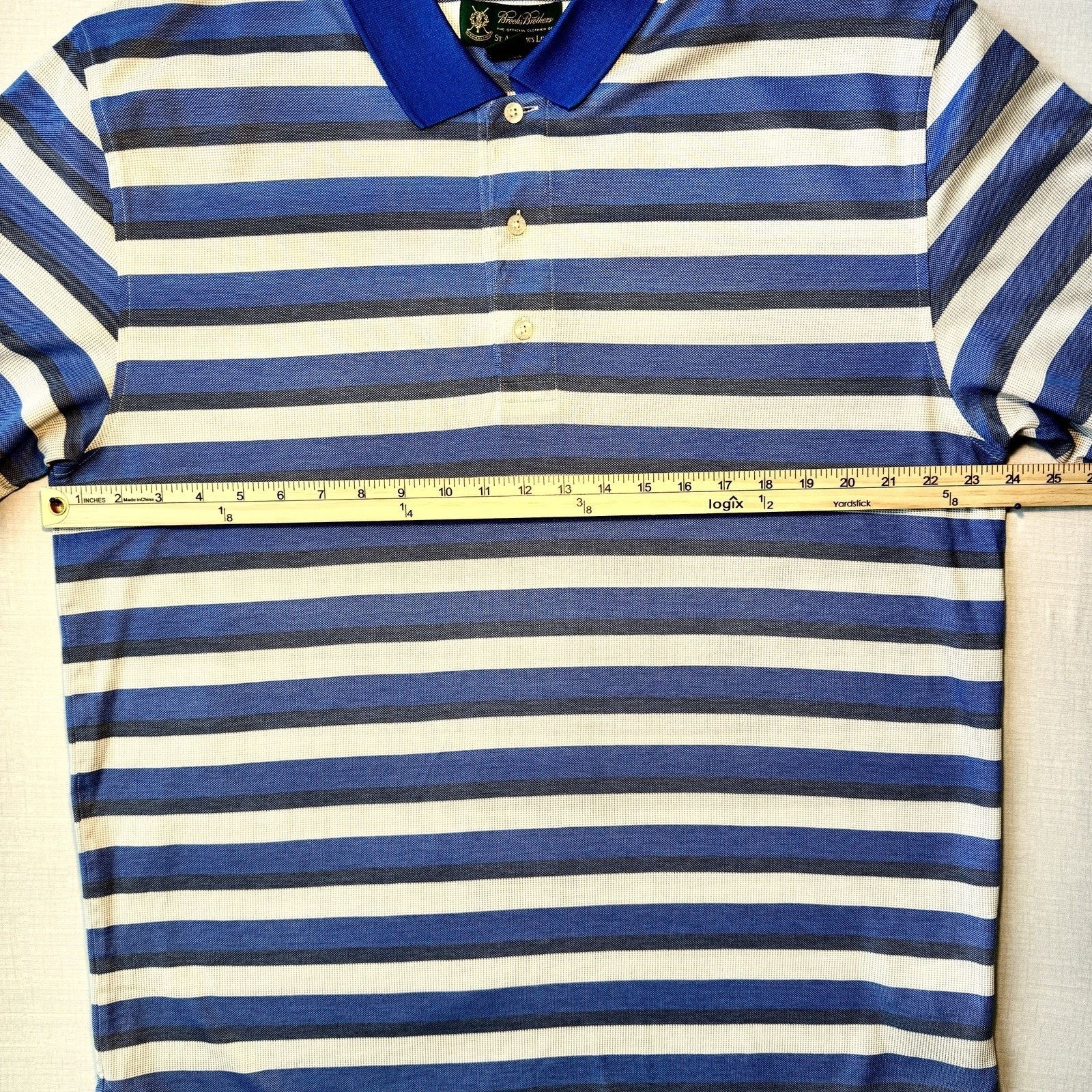 Brooks Brothers Brooks Brothers Golf Polo XL Blue Stripe St Andrews Links Size US XL / EU 56 / 4 - 6 Thumbnail
