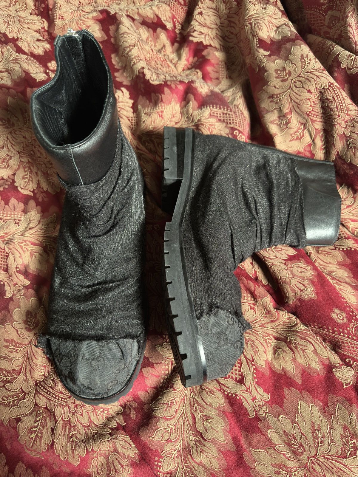 424 424 Gucci Marathon boots 1 of 1 custom sz47 Tom Ford era Size US 13 / EU 46 - 1 Thumbnail