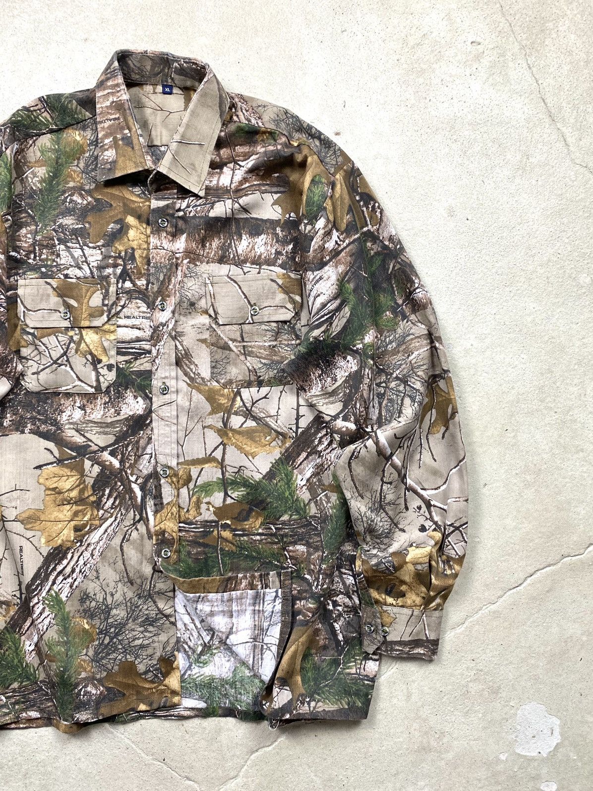 Vintage Vintage 1990s Forest Tree Camouflage Shirt Y2K Hype Size US XL / EU 56 / 4 - 3 Thumbnail