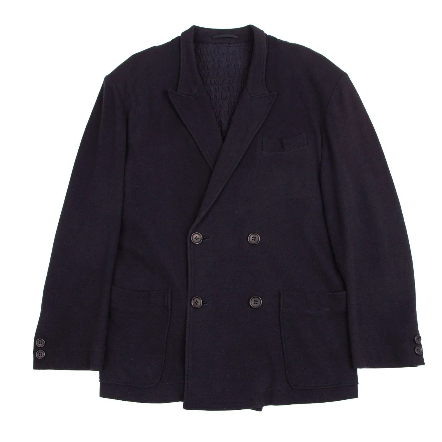 Yohji Yamamoto Yohji Yamamoto Double Jacket Navy M Size US M / EU 48-50 / 2 - 4 Thumbnail