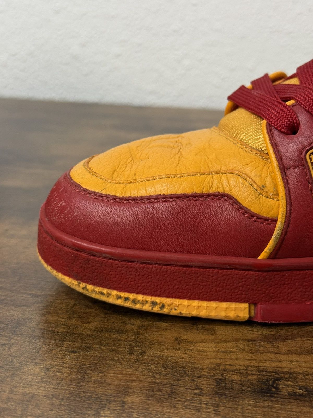 Louis Vuitton Louis Vuitton Monogram Red Orange Trainer Sneakers Size US 9 / EU 42 - 13 Thumbnail