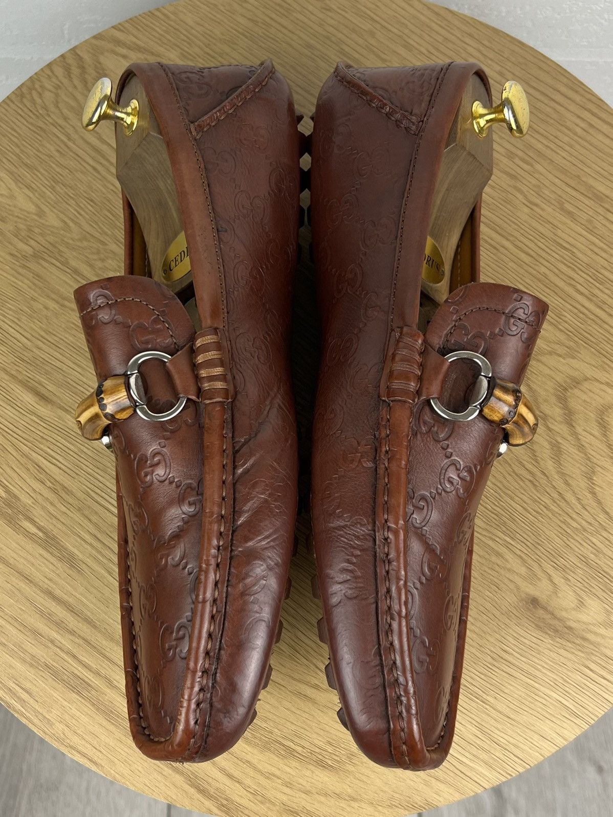 Gucci GUCCI Loafers Leather Shoes HORSEBIT Bamboo GG Monogram Logo Size US 8 / EU 41 - 8 Thumbnail