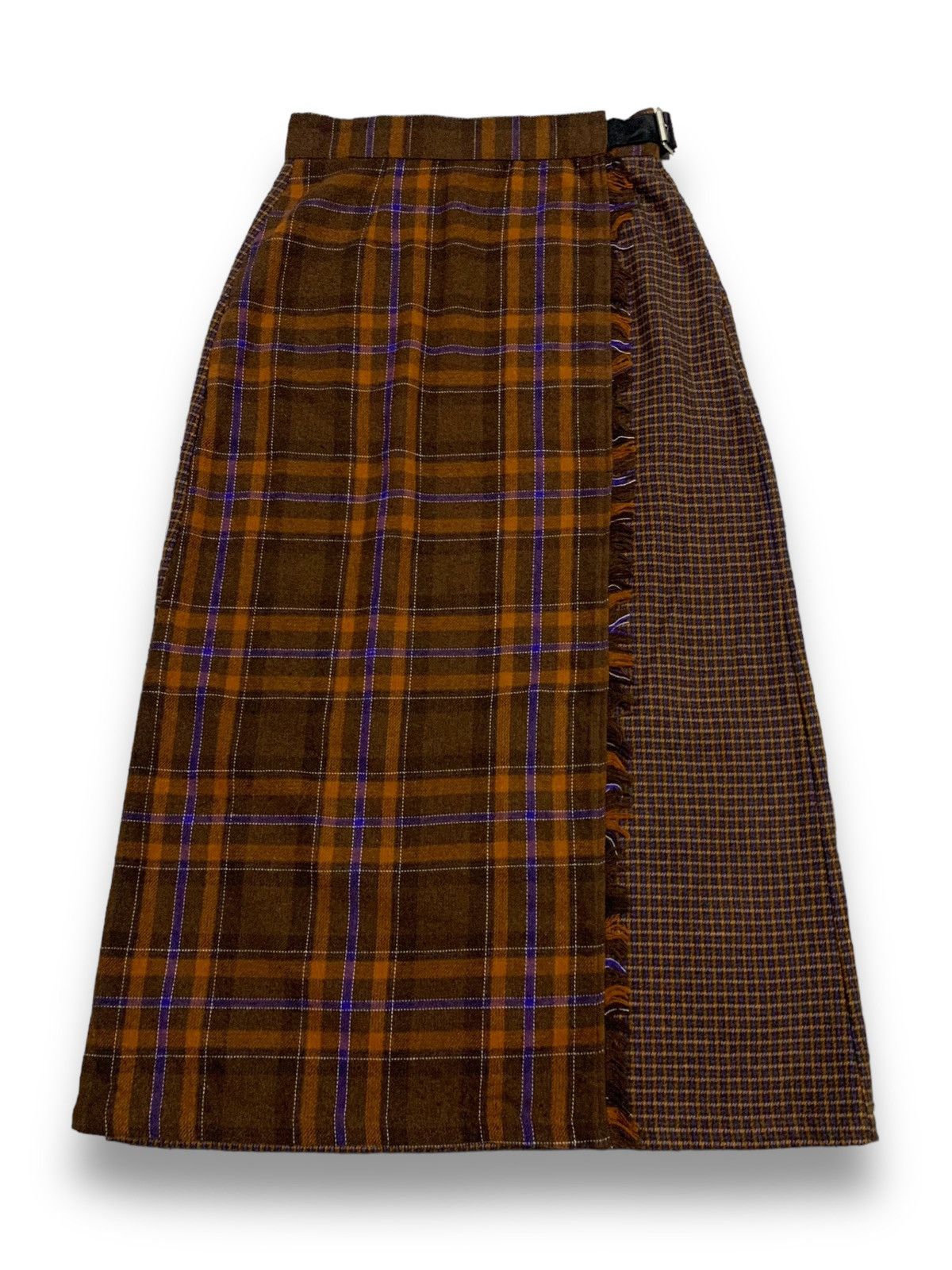 Japanese Brand Japanese Niko And … Retro Checkered Wrap Buckle Long Skirt Size 26" / US 2 / IT 38 - 1 Thumbnail