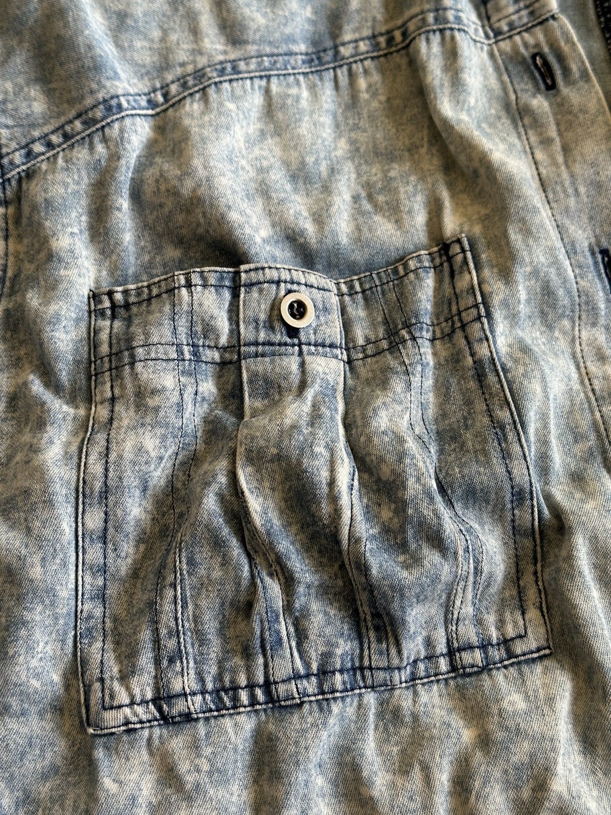 Other Vintage Acid Wash Denim Shirt Size M / US 6-8 / IT 42-44 - 3 Thumbnail
