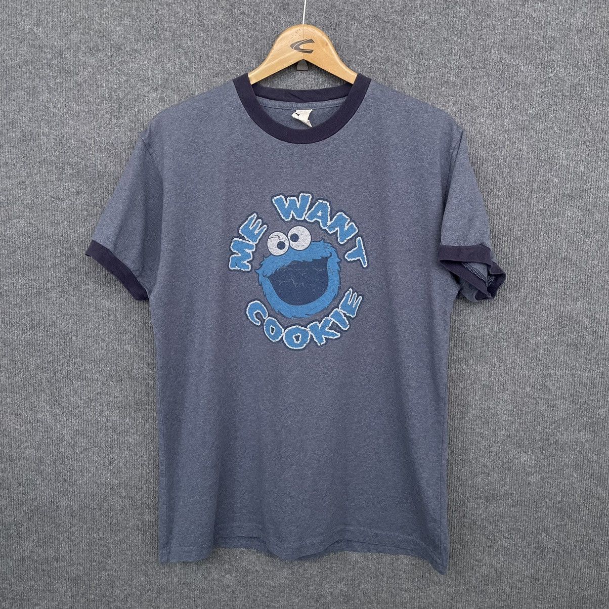 Cartoon Network × Vintage Vintage 1990s Sesame Street Cookie Monster T Shirt Size US M / EU 48-50 / 2 - 1 Thumbnail