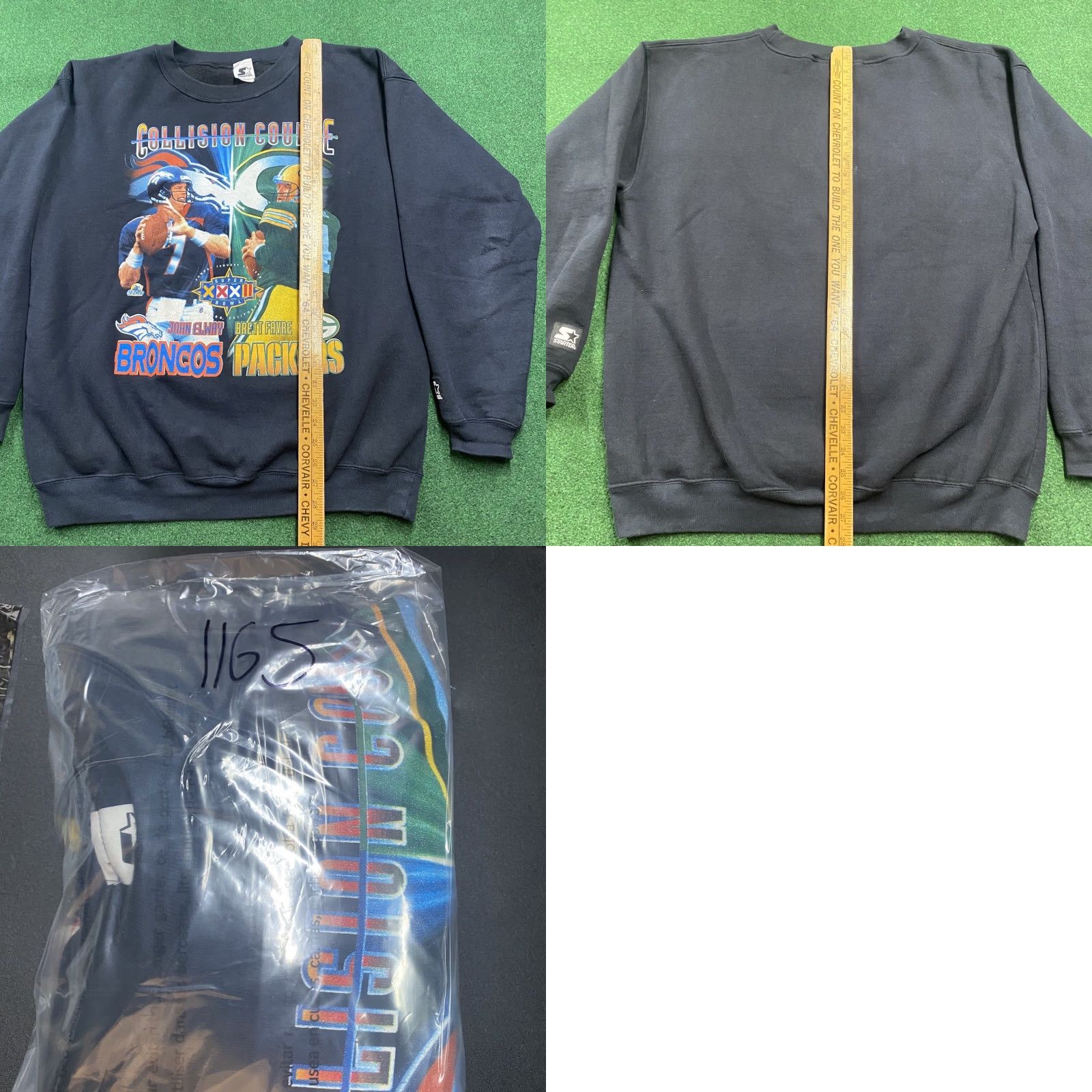 Starter VINTAGE Starter Sweatshirt Men 2XL Black 90s Football City Logo College USA Sports Size US XXL / EU 58 / 5 - 8 Thumbnail