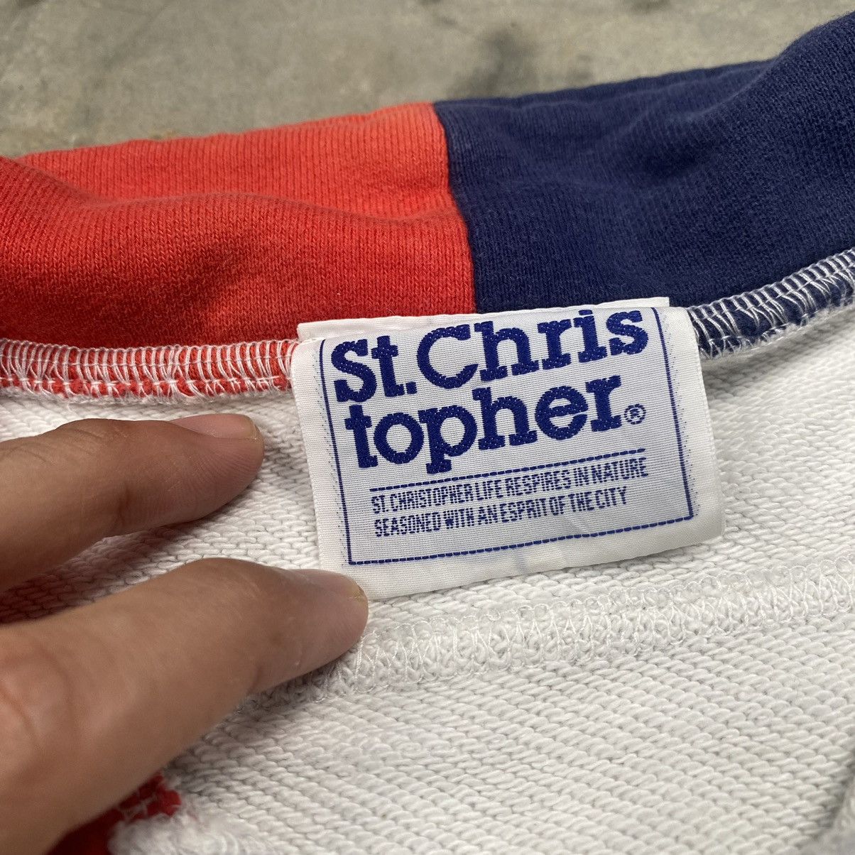 Japanese Brand × Vintage St Christopher Halfbutton Sweatshirt Size US M / EU 48-50 / 2 - 8 Thumbnail