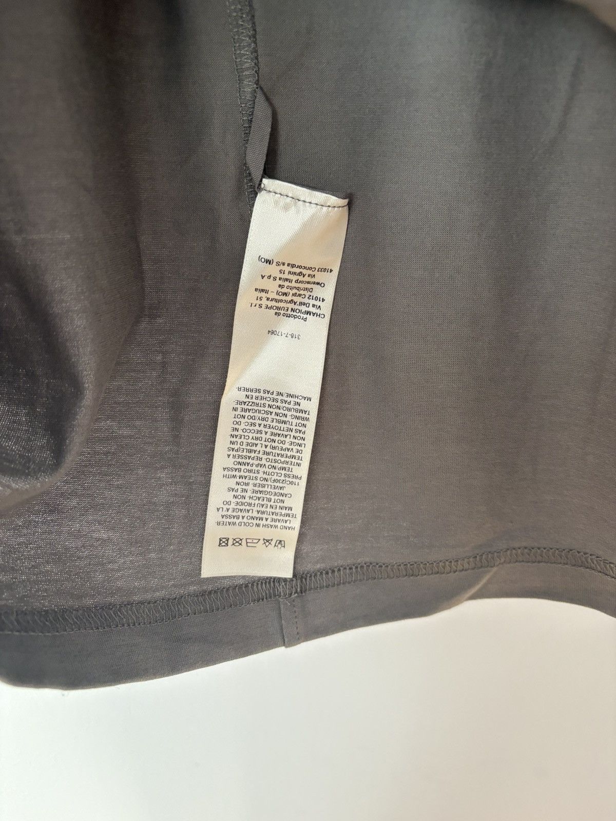 Champion × Rick Owens Rick Owens X Chamption Tommy Tee in dust Size US XS / EU 42 / 0 - 4 Thumbnail
