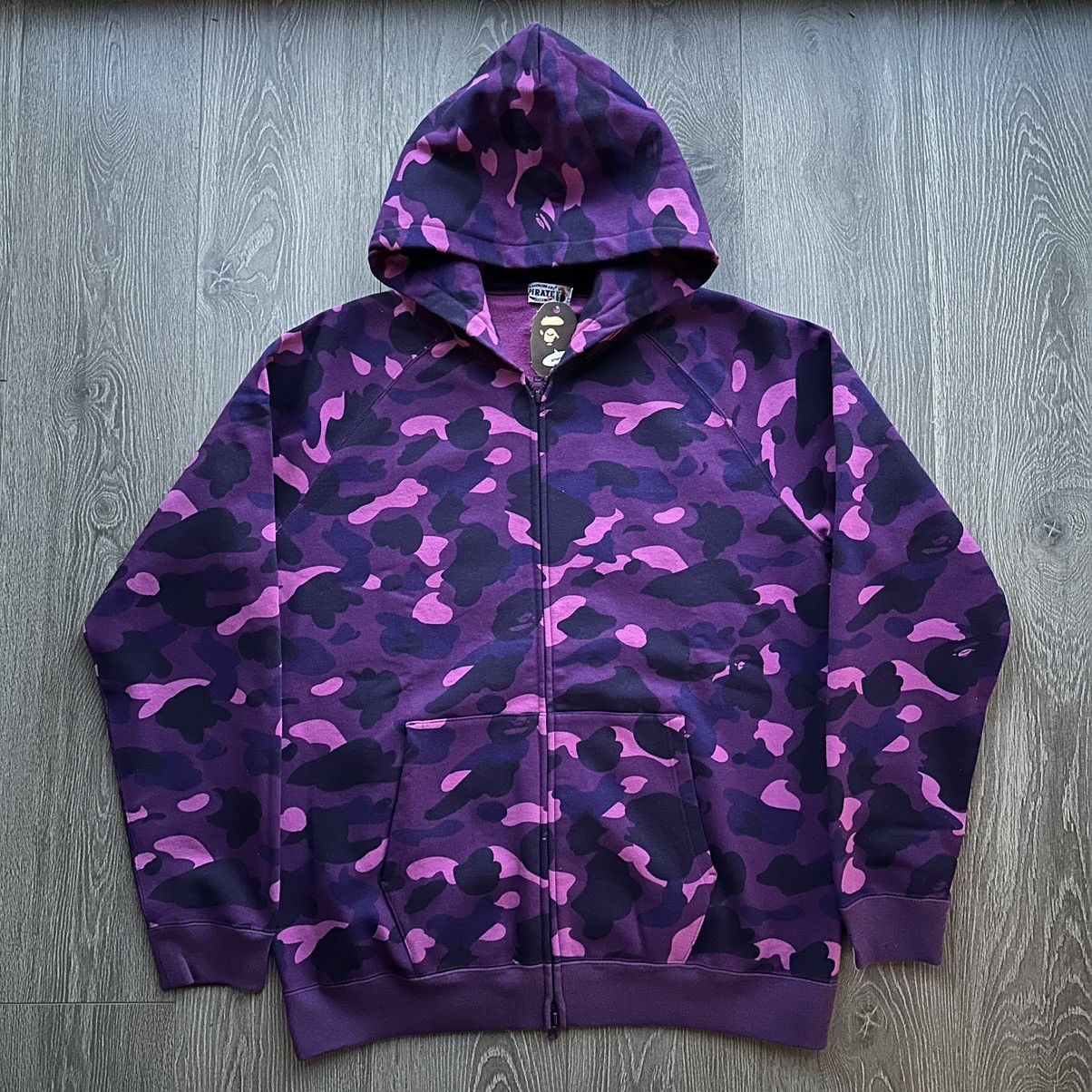 image of Bape Camo Zip Up (Japan Release Only) in Purple Camo, Men's (Size XL)