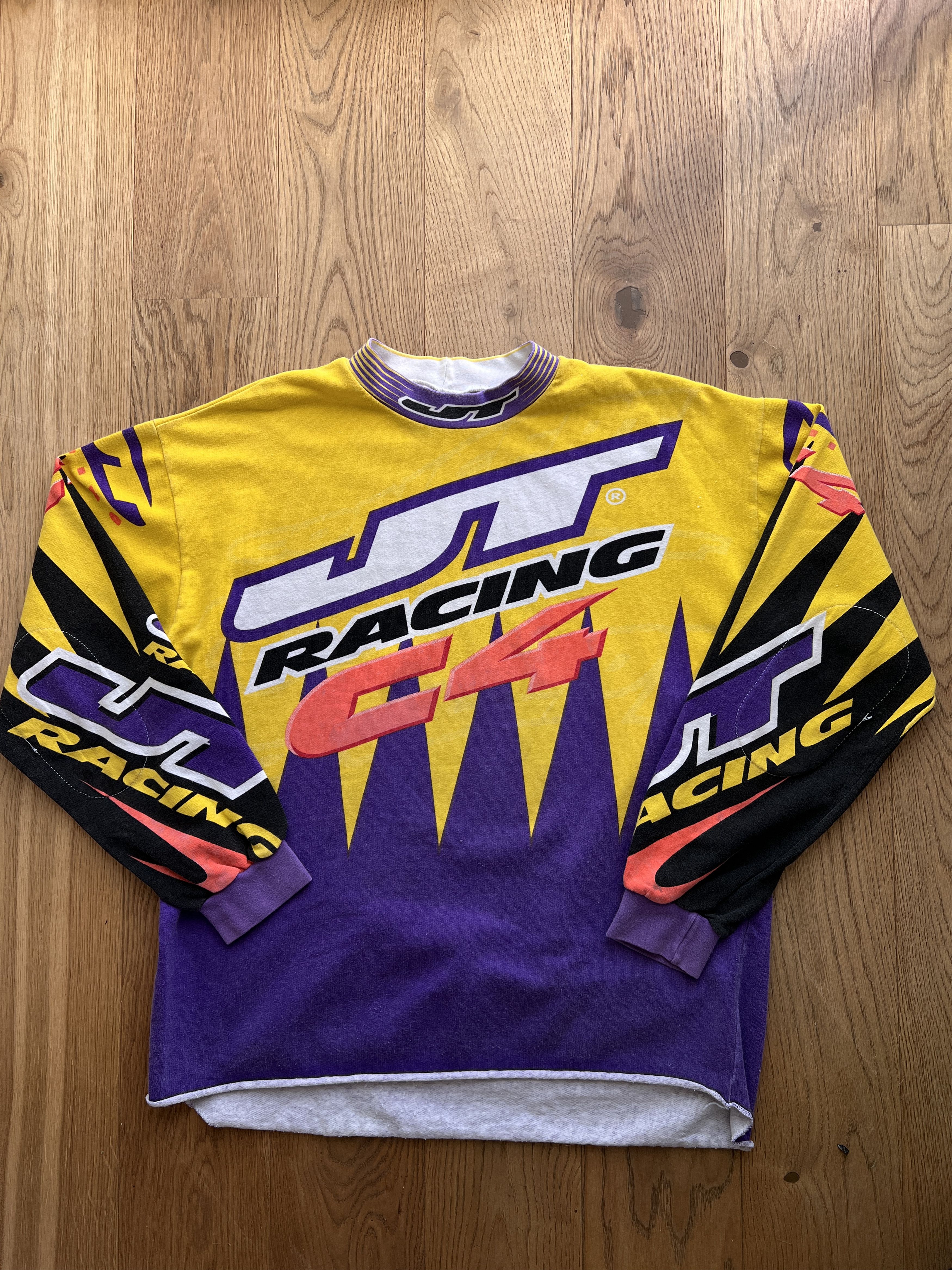 Vintage Rare JT Racing C4 vintage 90s sweatshirt jersey baggy boxy Size US L / EU 52-54 / 3 - 14 Thumbnail