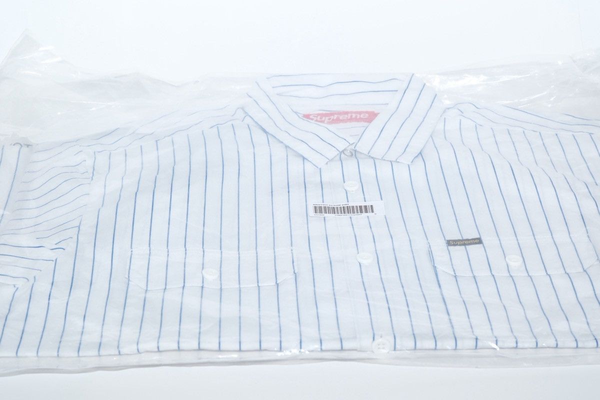 Supreme Supreme Ghostface S S 26 Work Shirt Size M White Stripe Size US M / EU 48-50 / 2 - 1 Thumbnail