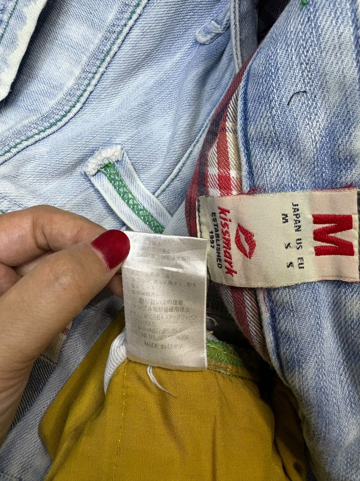 Japanese Brand Vintage Japanese Brand Bleach Wash Stud Patched Baggy Jeans Size US 32 / EU 48 - 10 Thumbnail