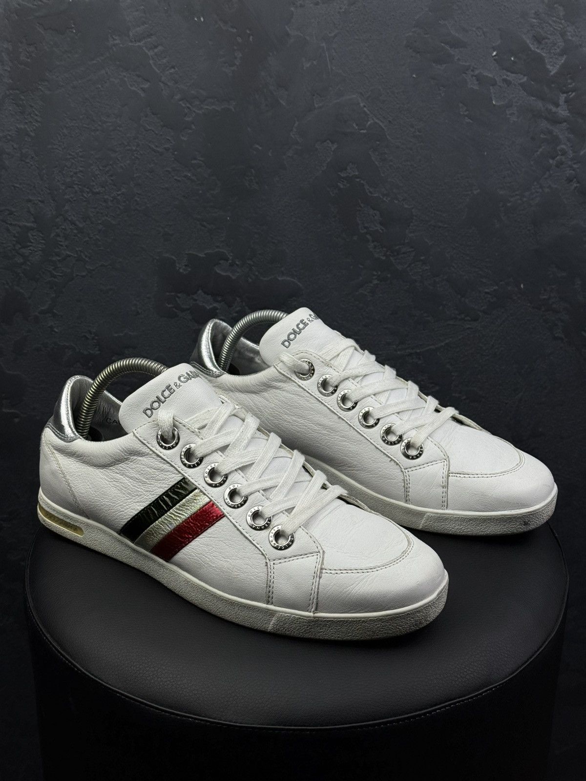 Dolce & Gabbana Dolce & Gabbana Men Leather Low-Top Sneakers Size US 7.5 / EU 40-41 - 9 Thumbnail