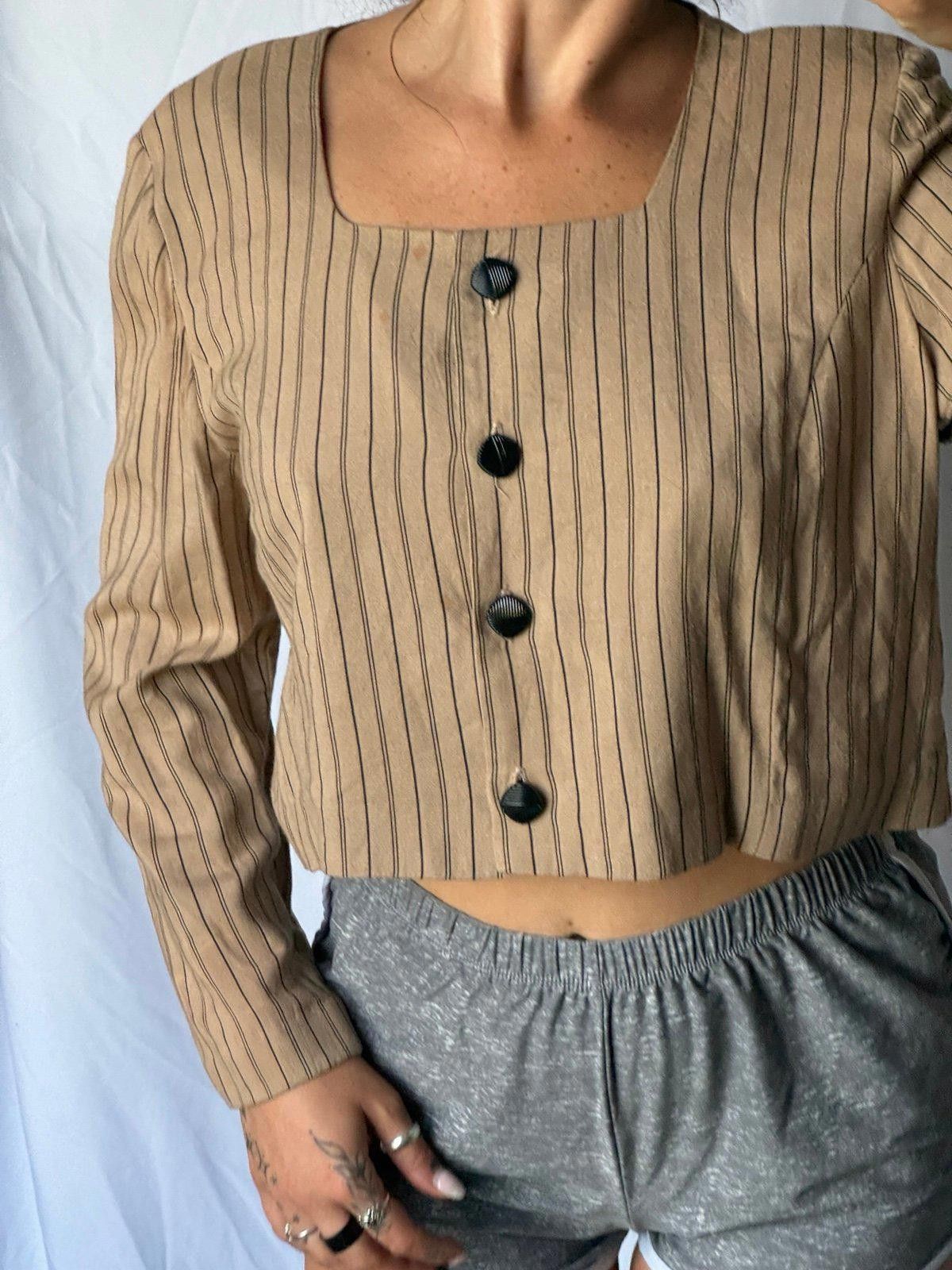Cornelian Taurus By Daisuke Iwanaga Vintage pinstripe blouse Size M / US 6-8 / IT 42-44 - 4 Thumbnail