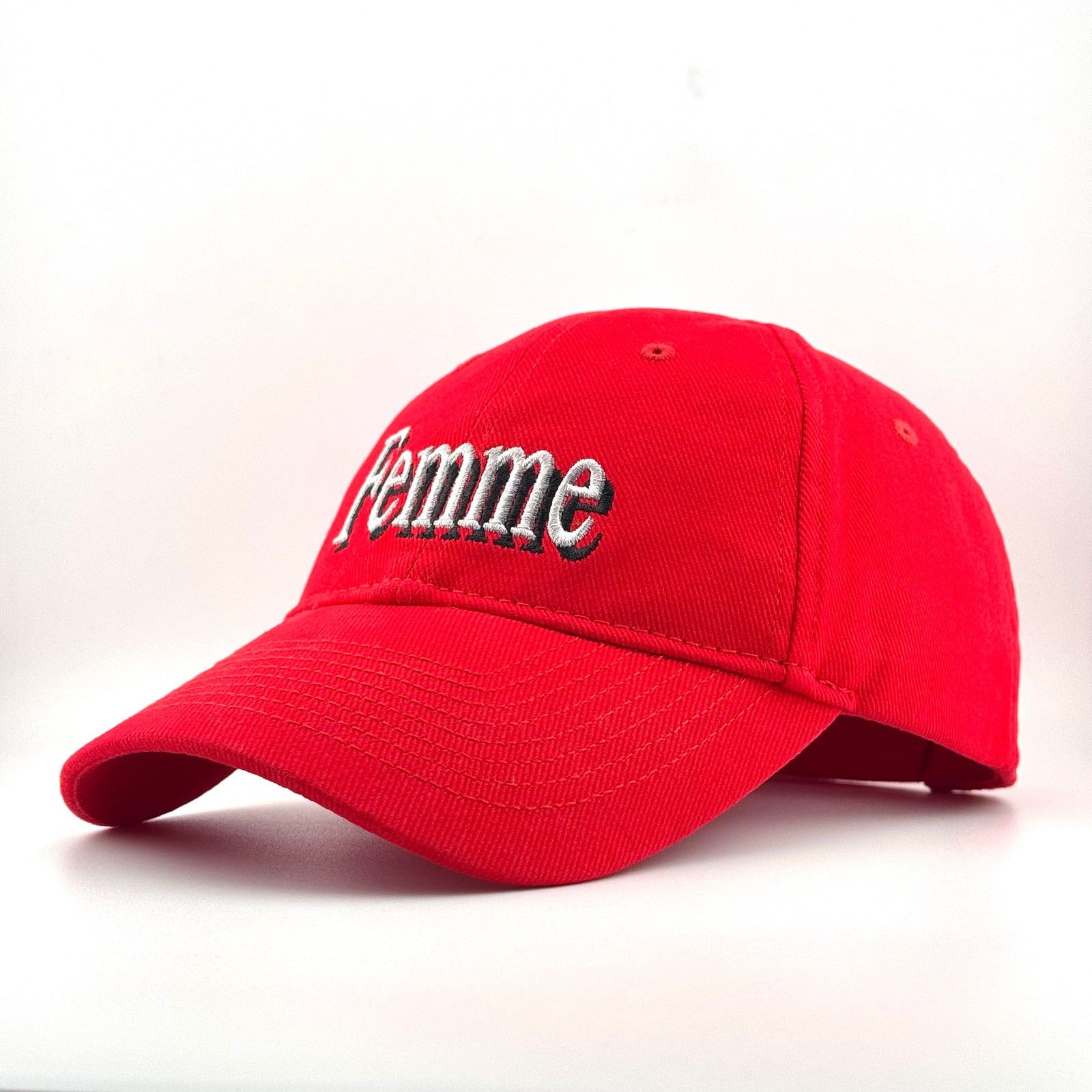 Balenciaga Balenciaga Femme Red Baseball Cap Size ONE SIZE - 2 Thumbnail