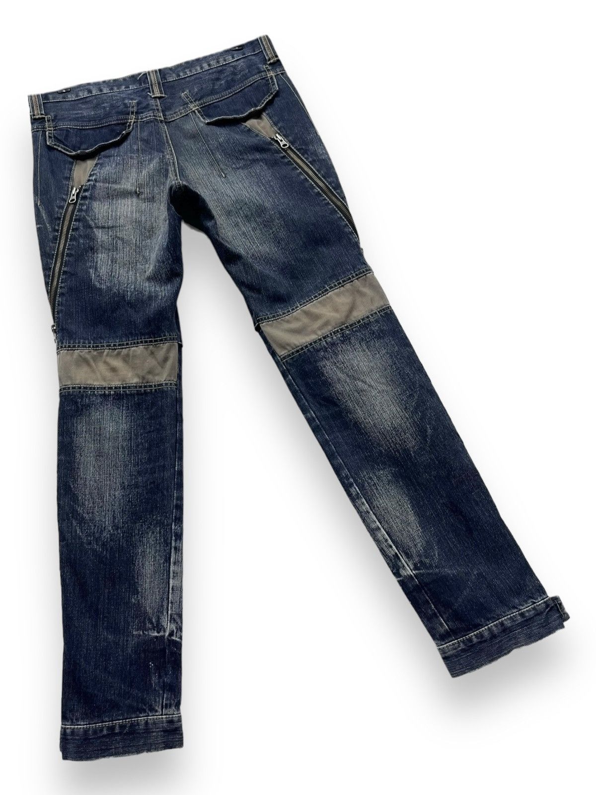 PPFM 🔥FYE🔥PPFM Punk MultiZipper Hybrid Denim Bush Pants Size US 30 / EU 46 - 9 Thumbnail