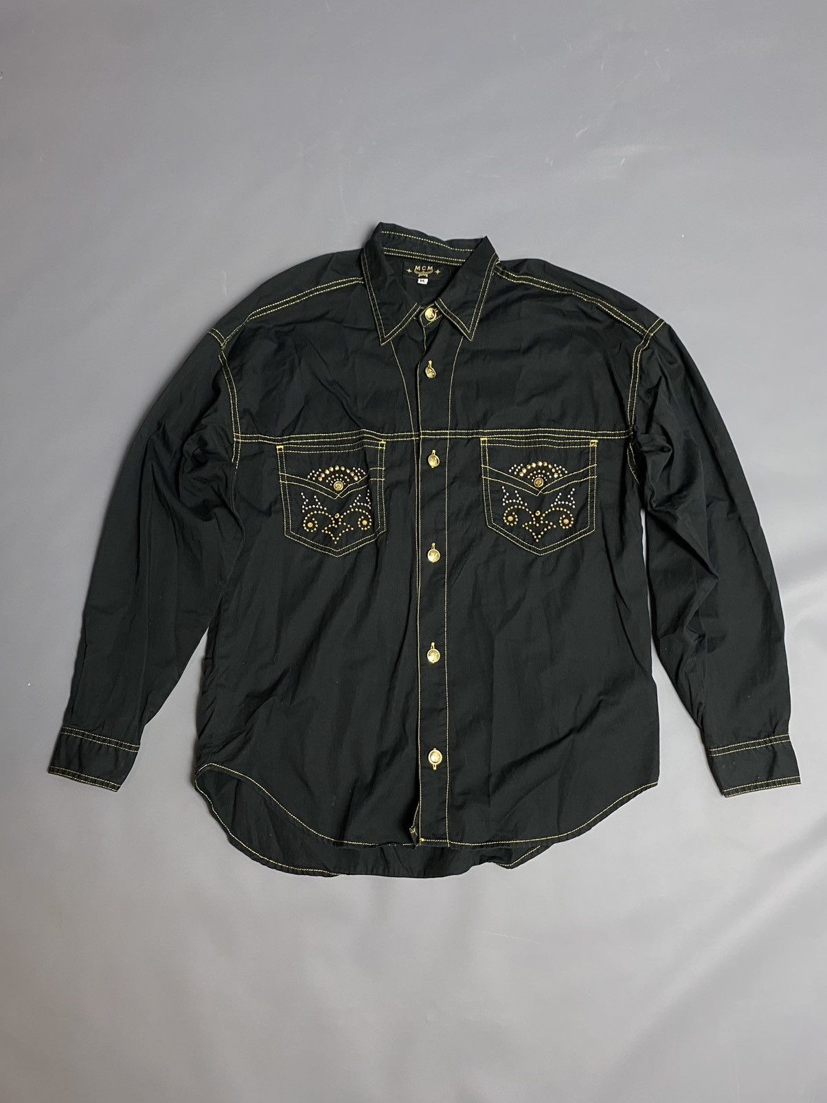 MCM Vintage MCM Western Style Shirt Embellished Pockets Mens M Size US M / EU 48-50 / 2 - 1 Thumbnail
