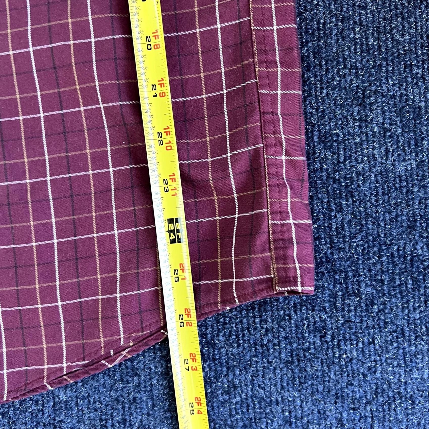 Vintage VINTAGE LL Bean Shirt Mens Large Burgundy Plaid Wrinkle Resistant Cotton Button Down Size US L / EU 52-54 / 3 - 6 Thumbnail