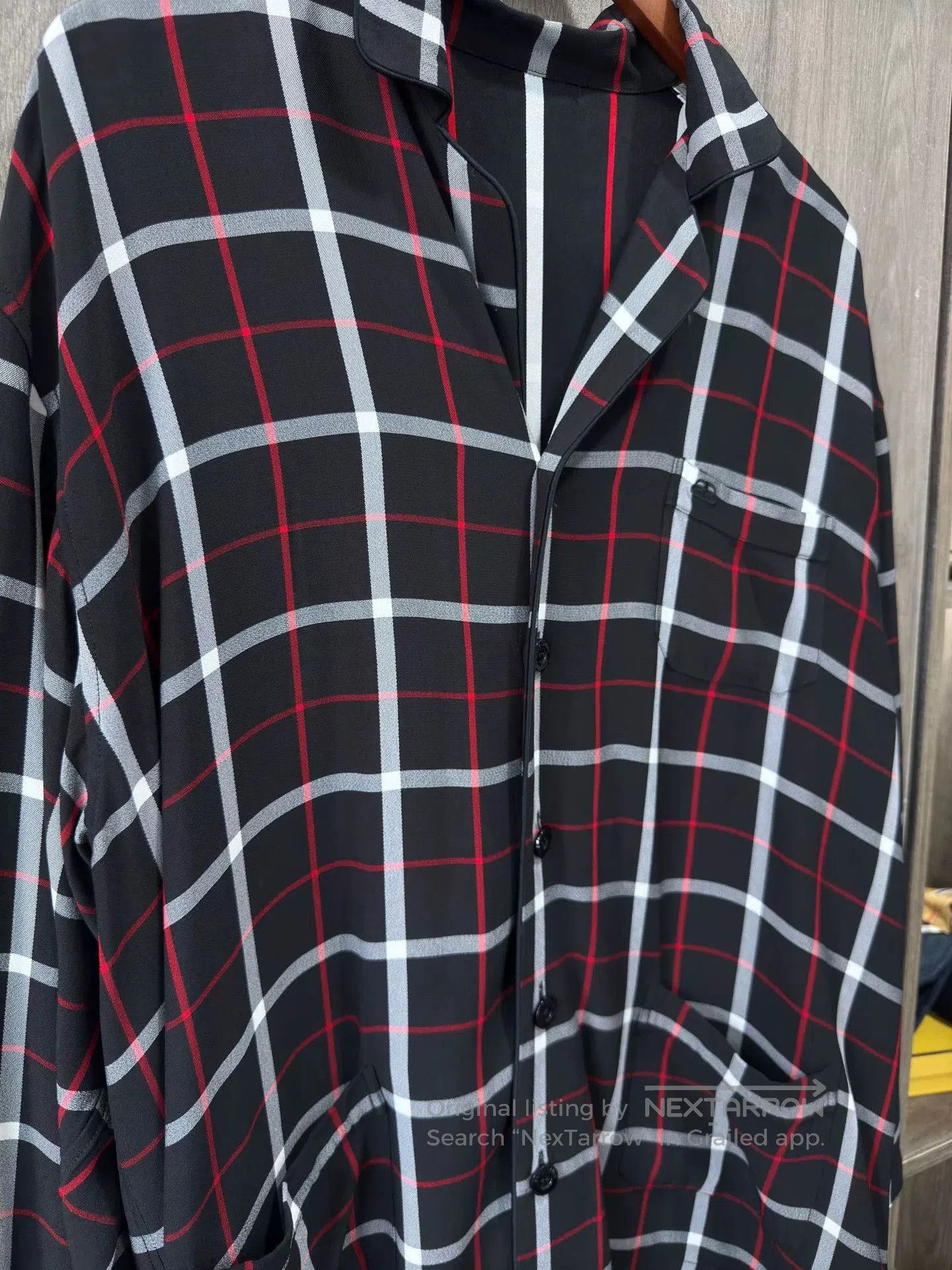 Balenciaga Balenciaga BB Embroidered Check Long Sleeve Shirt. Size US S / EU 44-46 / 1 - 6 Thumbnail