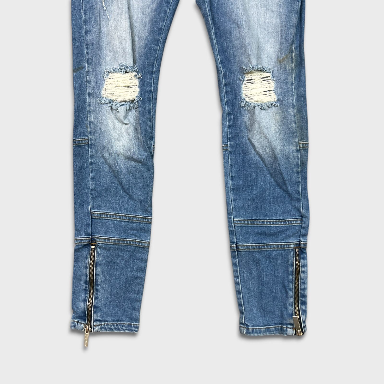 Vitaly Design Vitaly Jeans 32x30 Faded Distressed Slim Taper Denim Pants Size US 32 / EU 48 - 5 Thumbnail