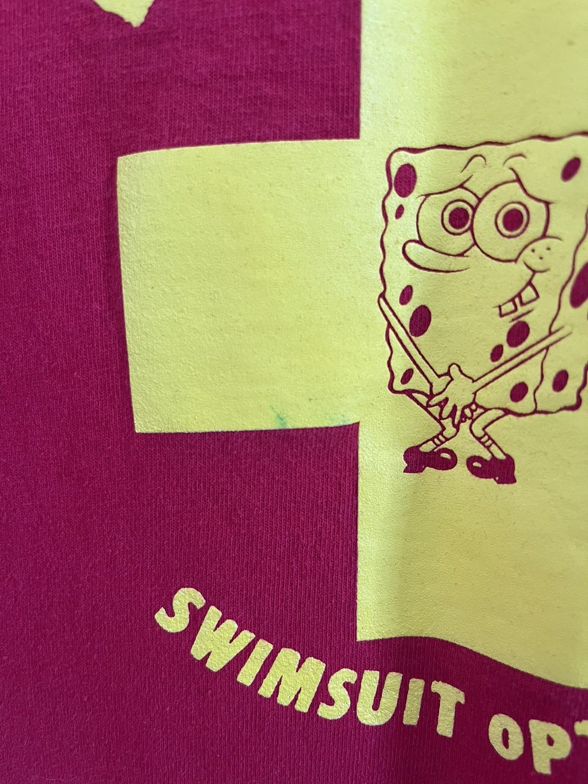 Cartoon Network × Vintage © 2002 SpongeBob “Lifeguard Swimsuit Optional” Humor T-Shirt Size US L / EU 52-54 / 3 - 4 Thumbnail