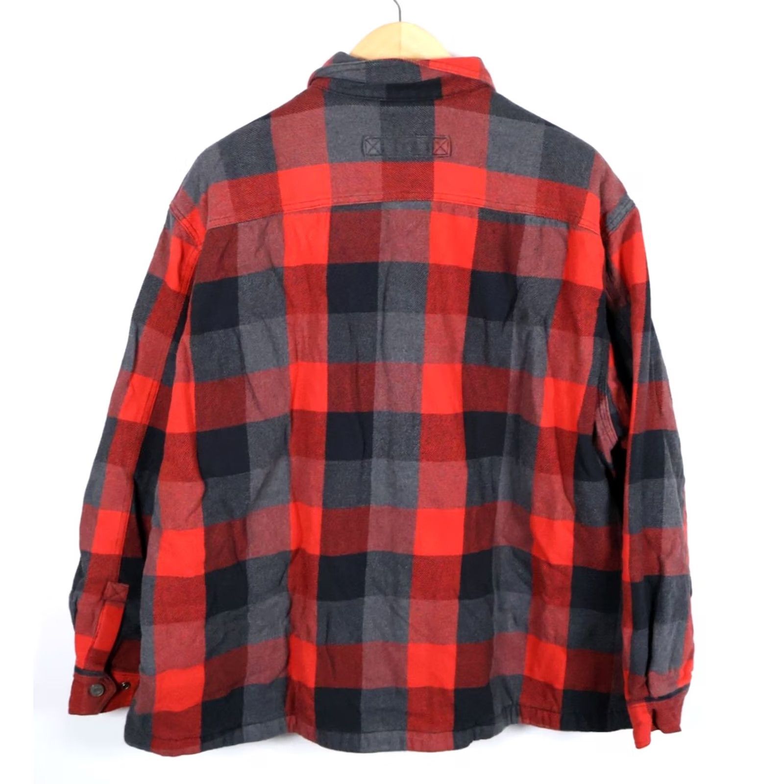 Vintage Duluth Fleece Lined Flannel Jacket Men 2XL Red Black Gray Snap Button Heavy Workwear Casual Modern Plaid Jacket Mens Size US XXL / EU 58 / 5 - 2 Thumbnail