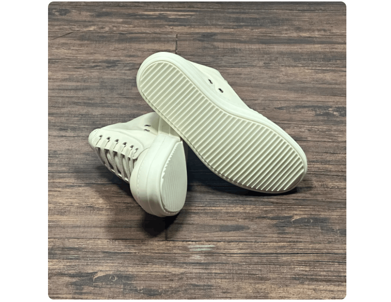 Rick Owens Rick Owens Men's Off-White Calfskin Low Top Sneakers Size US 7 / EU 40 - 3 Thumbnail