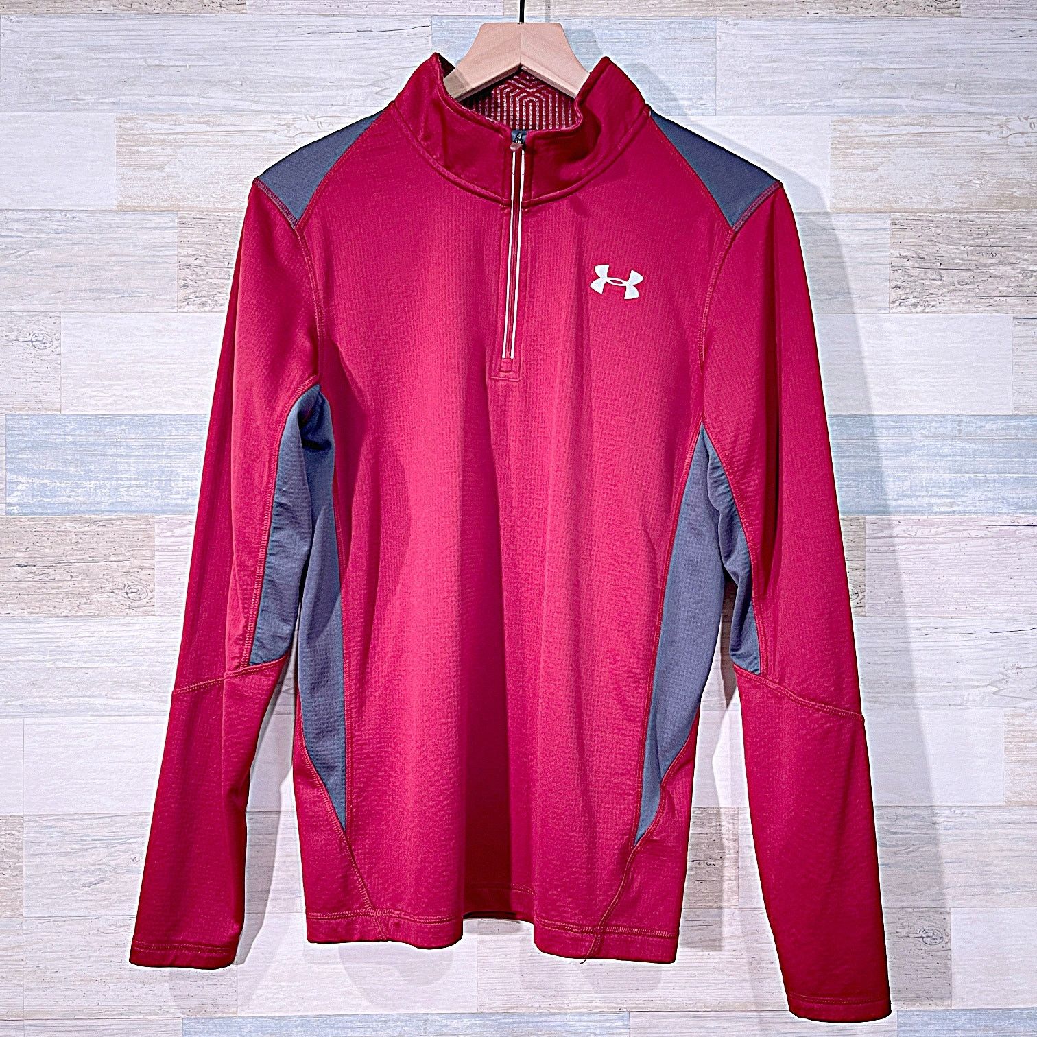 Under Armour UNDER ARMOUR 1/4 Zip Performance Pullover Red Mens Small Size US S / EU 44-46 / 1 - 1 Thumbnail