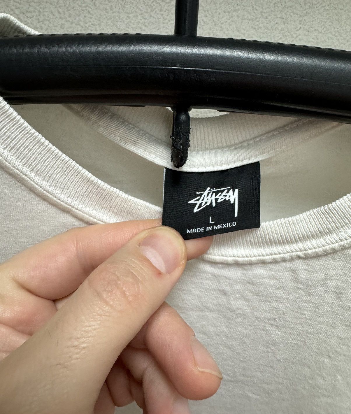 Stussy big logo vintage white t-shirt L sz madeinusa