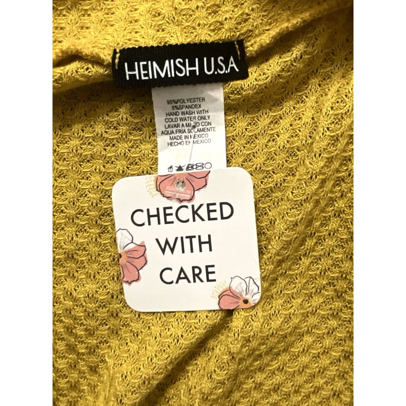Vintage Hemish USA L Yellow Open Cardigan Women's Cardigan L Yellow Striped Roll Tab Sleeve Pockets Open Front Size L / US 10 / IT 46 - 5 Thumbnail