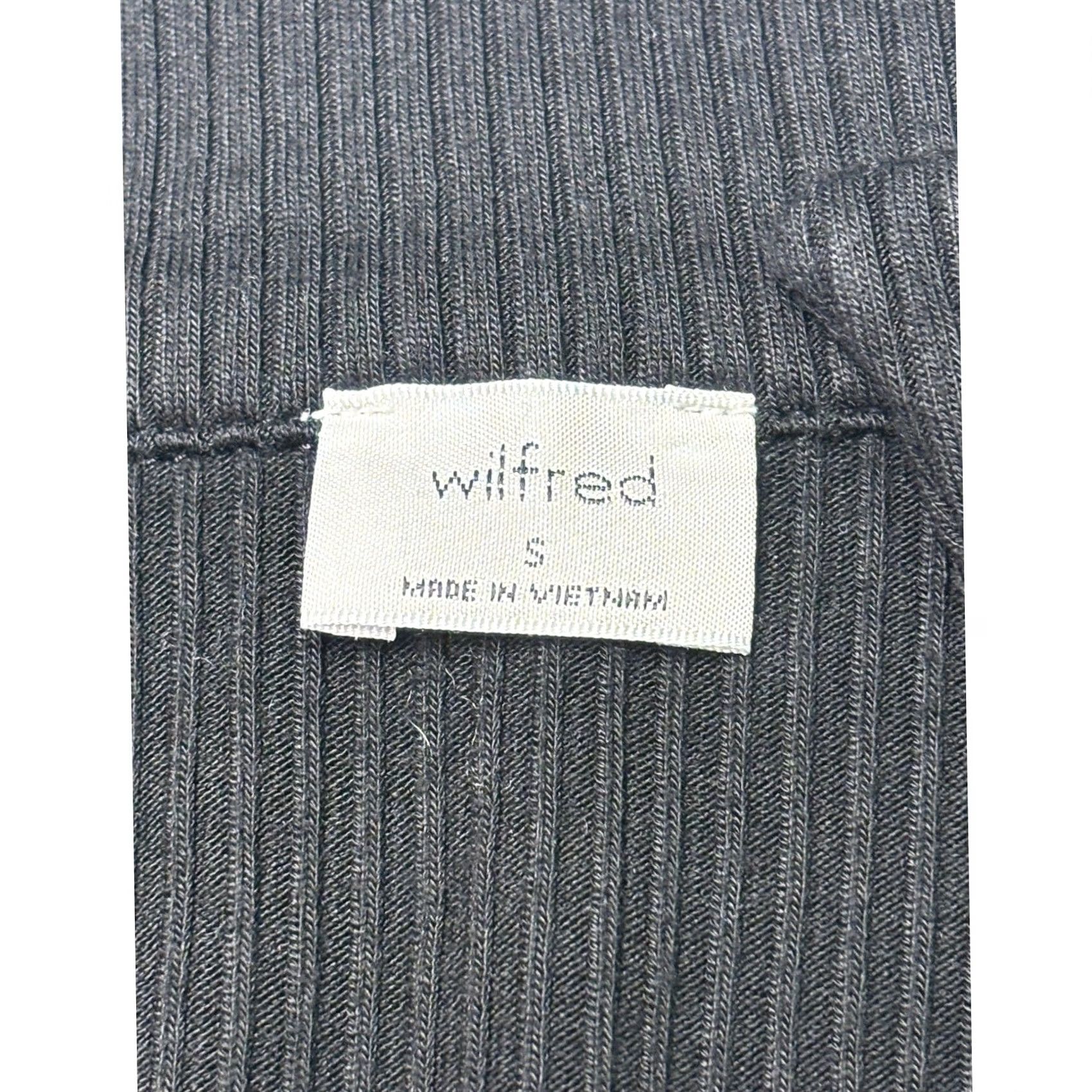 Vintage Wilfred Aritzia Black Ribbed Long Sleeve Bodysuit Small Womens Size S / US 4 / IT 40 - 2 Thumbnail