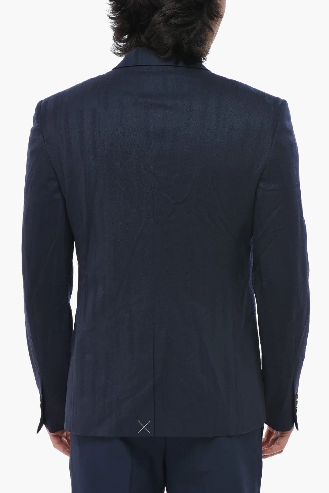 Off-White og1mm0426 Wool-Blend Jacquard Double-Breasted Blazer in Blue Size US L / EU 52-54 / 3 - 2 Thumbnail