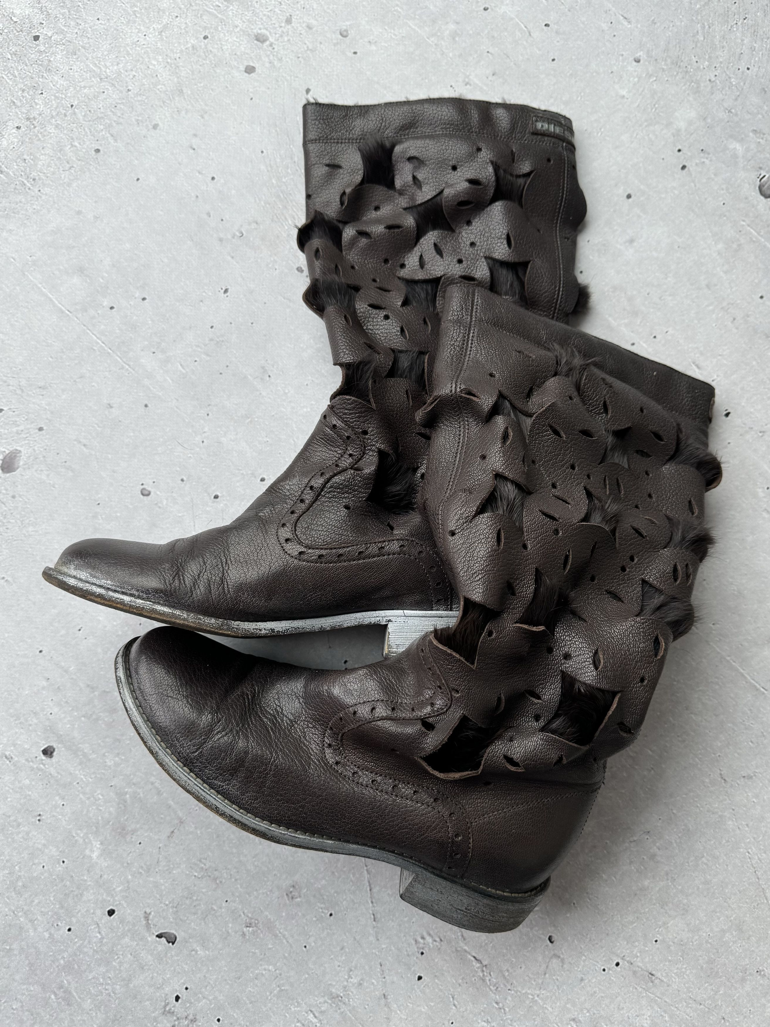Diesel Diesel Vintage Fur-Leather Boots Size US 7 / IT 37 - 1 Thumbnail