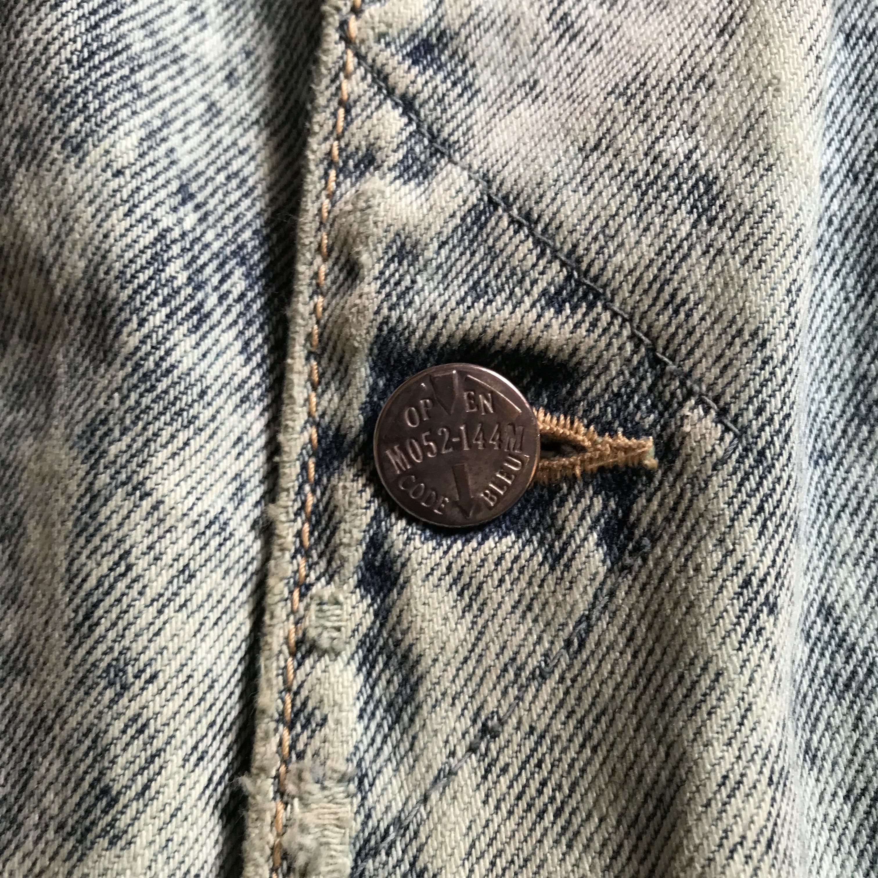 If Six Was Nine × Issey Miyake × Japanese Brand Code Bleu Trucker Jacket Inspired Issey Miyake acids Wash Size US L / EU 52-54 / 3 - 13 Thumbnail