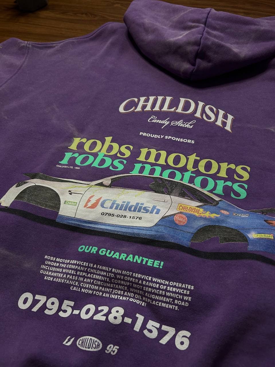 Designer × Vintage Childish Robs Motors Rasing Hoodie Big Logo 90s S Size US S / EU 44-46 / 1 - 6 Thumbnail