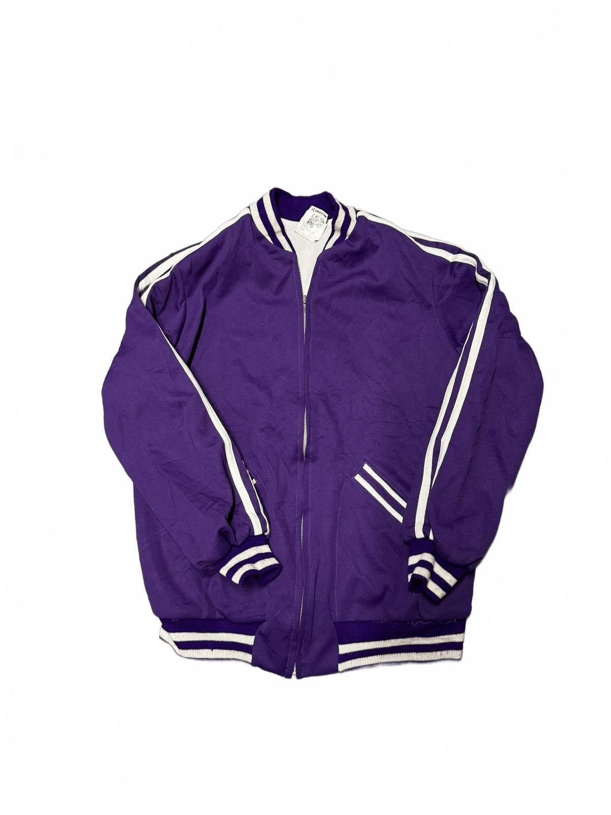 Designer Women's Purple Activewear Jacket with Striped Accents Size L / US 10 / IT 46 - 1 Thumbnail