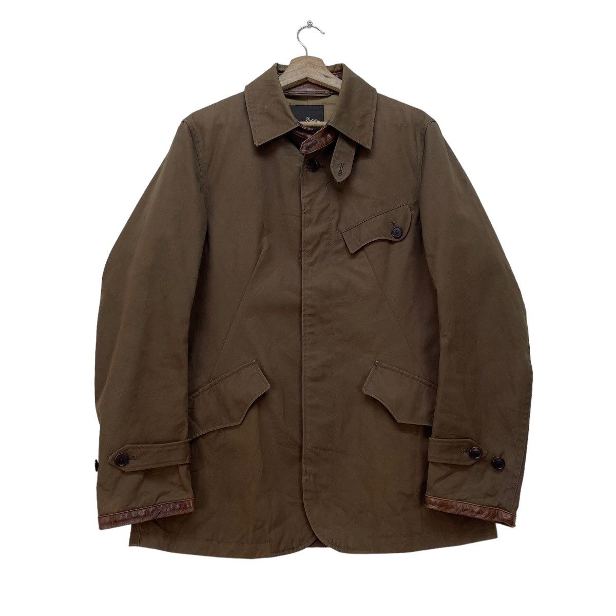 Japanese Brand × Vintage Edition Made In Japan Slank Pocket Leather Collar Size US M / EU 48-50 / 2 - 1 Thumbnail