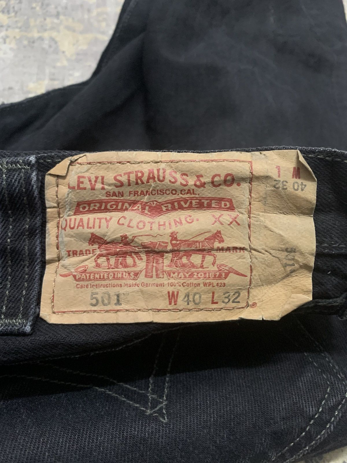 Levi's Size 40x31.5 Vintage 90s Levi's 501 Super Black Jeans Size US 40 / EU 56 - 11 Thumbnail