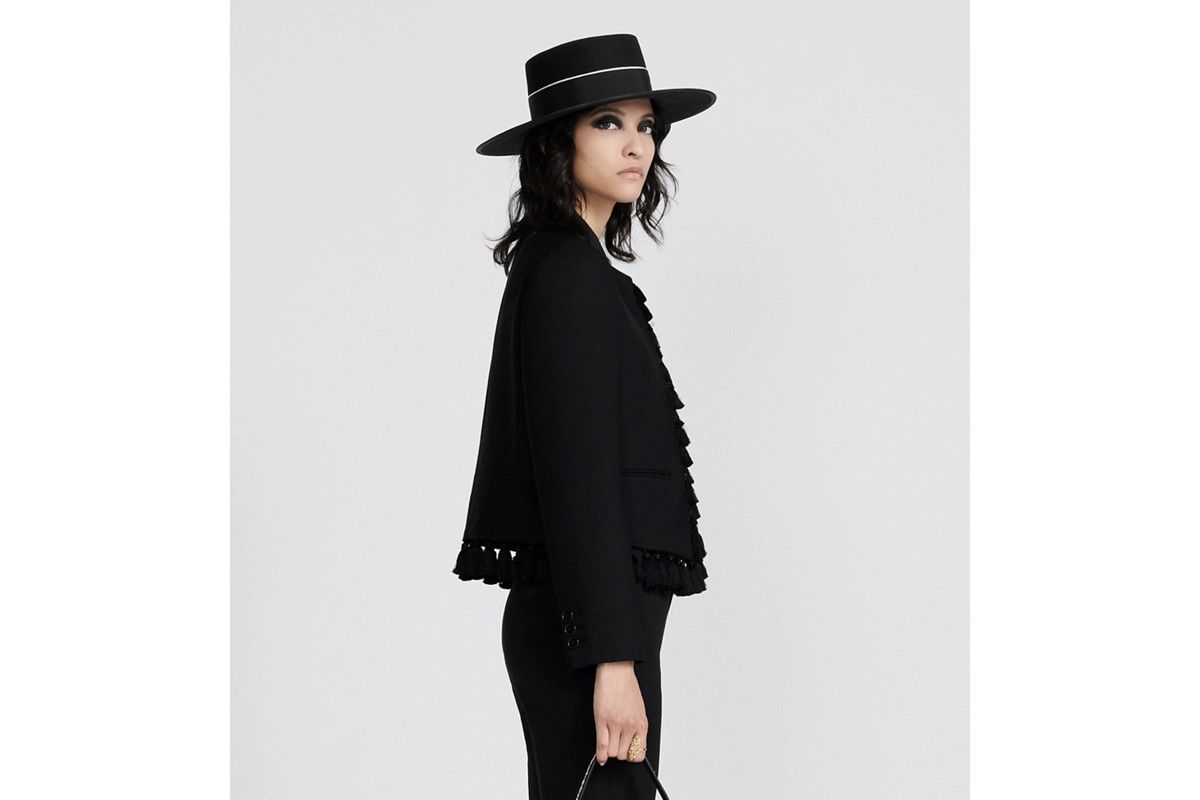 Dior o1bcso1str0225 Open Jacket with Pompoms in Black Size M / US 6-8 / IT 42-44 - 5 Thumbnail