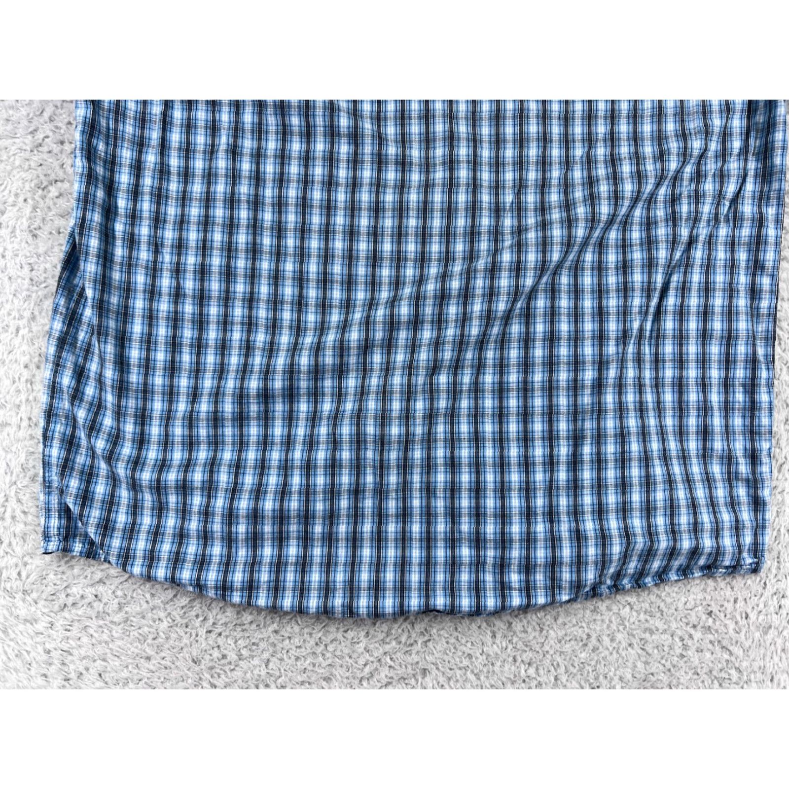Wrangler Wrangler Shirt Mens Large Blue Plaid 100% Cotton Western Button-Up Pocket Size US L / EU 52-54 / 3 - 7 Thumbnail