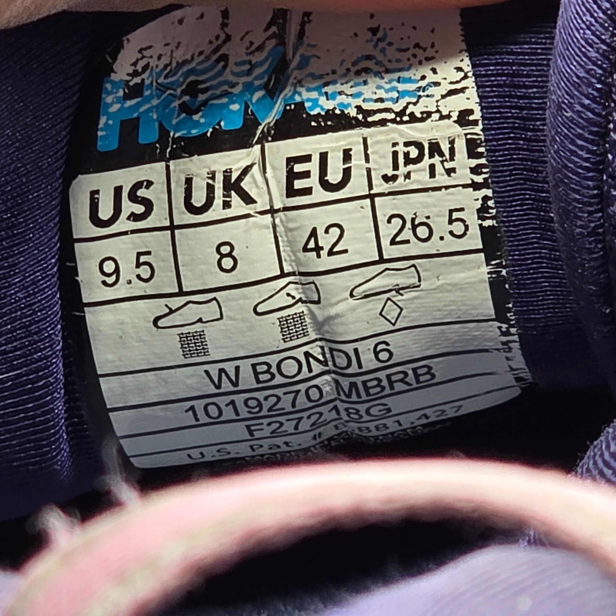 Hoka Hoka One One Bondi 6 Womens Size 9.5 Purple Athletic Shoes R Size US 9.5 / IT 39.5 - 7 Thumbnail