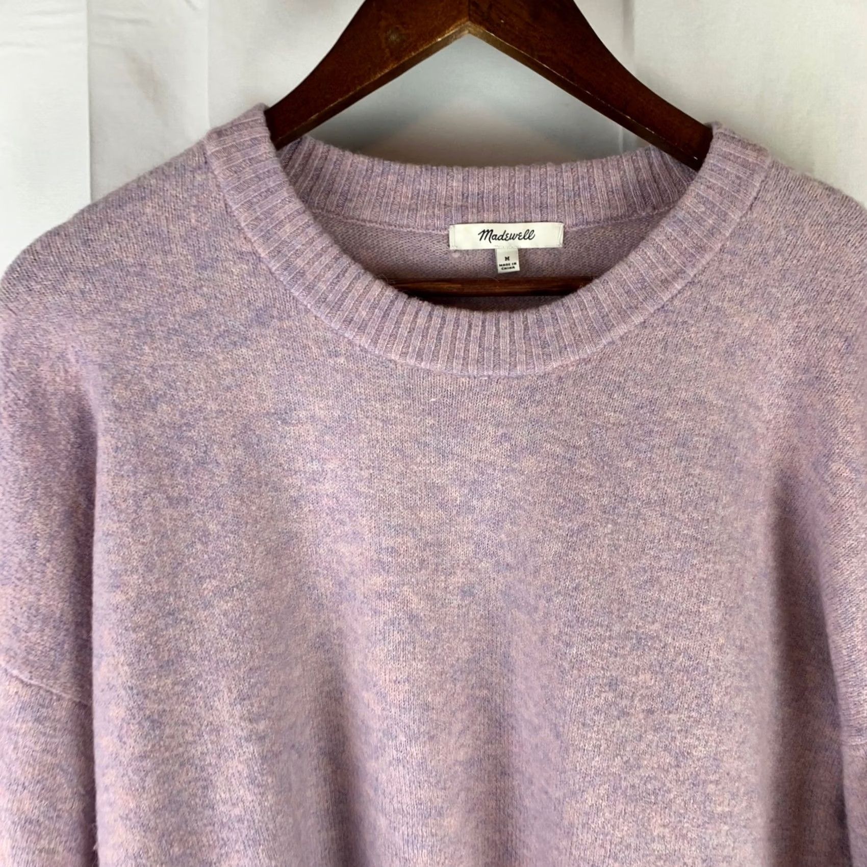 Madewell Madewell Purple Alpaca Wool Blend Crewneck M Women - Relaxed Fit Sweater Size M / US 6-8 / IT 42-44 - 2 Thumbnail